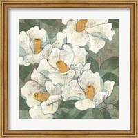 White Flowers I Dark Fine Art Print