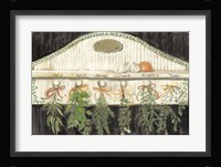 Herbs on Pegs Black Framed Print