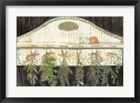 Herbs on Pegs Black Framed Print
