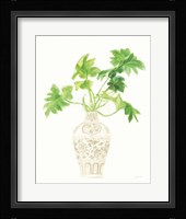 Palm Chinoiserie III Cream Framed Print