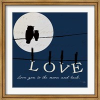Moon Love I Indigo Fine Art Print