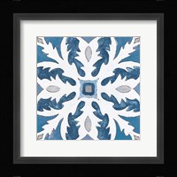 Gypsy Wall Tile 10 Blue Gray Framed Print
