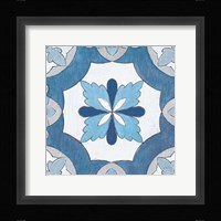 Gypsy Wall Tile 8 Blue Gray Framed Print
