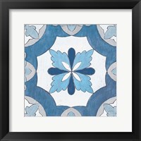 Gypsy Wall Tile 8 Blue Gray Framed Print