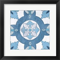 Gypsy Wall Tile 6 Blue Gray Framed Print