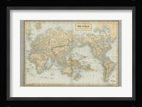The World Map Neutral Framed Print