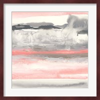 Charcoal and Coral I Fine Art Print