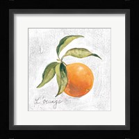 L Orange on White Framed Print