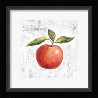 La Pomme on White Framed Print