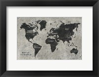 Grunge World Map Fine Art Print