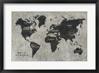 Grunge World Map Fine Art Print