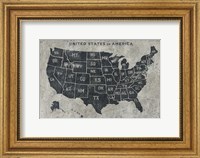 Grunge USA Map Fine Art Print