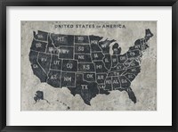 Grunge USA Map Fine Art Print