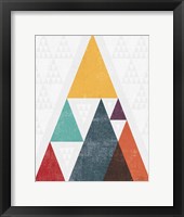 Mod Triangle III v2 Retro I Framed Print