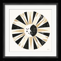 Moonshine Black Gold Sq Framed Print