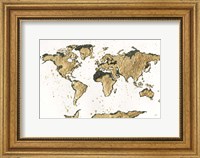 World Map Gold Leaf Fine Art Print