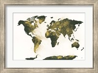 World Map Gold Dust Fine Art Print