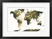 World Map Gold Dust Fine Art Print