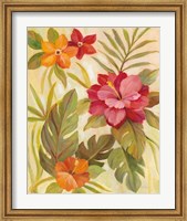 Coral Tropical Floral II Fine Art Print