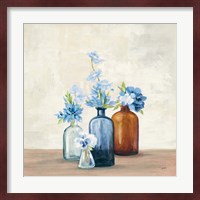 Windowsill Garden I Blue Fine Art Print