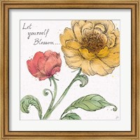 Blossom Sketches III Words Color Fine Art Print