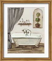 Tuscan Bath I Greige Fine Art Print