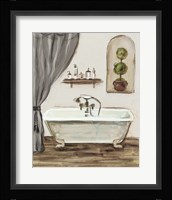 Tuscan Bath I Greige Framed Print