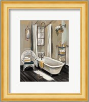 French Bath II Black Fine Art Print