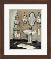 French Bath I Black Fine Art Print