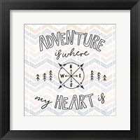World Traveler III Chevron Framed Print