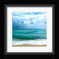 Teal Surf II Framed Print