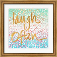 Laugh Often Neon Fine Art Print