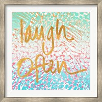 Laugh Often Neon Fine Art Print