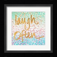 Laugh Often Neon Fine Art Print