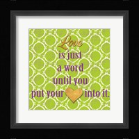 Love and Smile I Framed Print