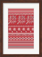 Nordic Cross Stitch Red Fine Art Print