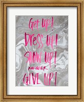 Never Give Up Grey Marble Fine Art Print