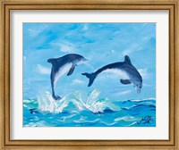 Soaring Dolphins II Fine Art Print