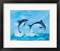 Soaring Dolphins II Fine Art Print