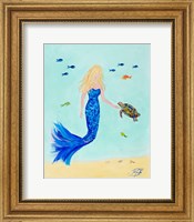 Mermaid and Sea Turtle II Fine Art Print