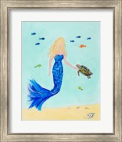 Mermaid and Sea Turtle II Fine Art Print