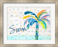 Swim Near the Palm Tree Fine Art Print
