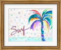 Surf Near the Palm Tree Fine Art Print