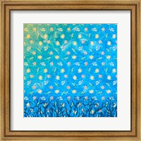 Swim with the Fish Pattern (dark blue) Fine Art Print