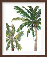 Tropical Trees on White II Fine Art Print