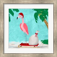 Fa La La La Flamingo Holiday II Fine Art Print