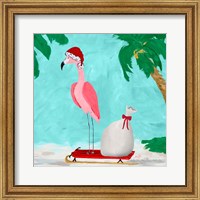 Fa La La La Flamingo Holiday II Fine Art Print