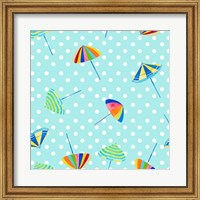 Beach Umbrellas on Dots Fine Art Print