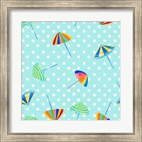 Beach Umbrellas on Dots Fine Art Print