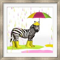 Raindrops Safari Zebra Fine Art Print